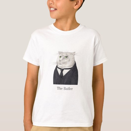 T-shirt basique pour les garçons du CHAT BUTLER (Devant)