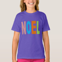 T-shirt basique pourpre Design NOEL