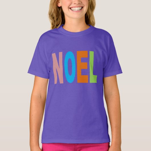 T-shirt basique pourpre  Design NOEL (Devant)