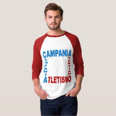 T-shirt basique raglan CAMPANIA ATLETISME (Devant entier)