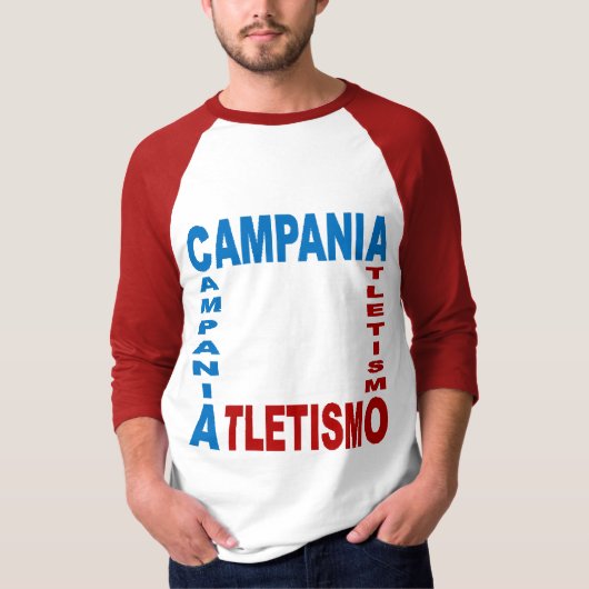 T-shirt basique raglan CAMPANIA ATLETISME (Devant)