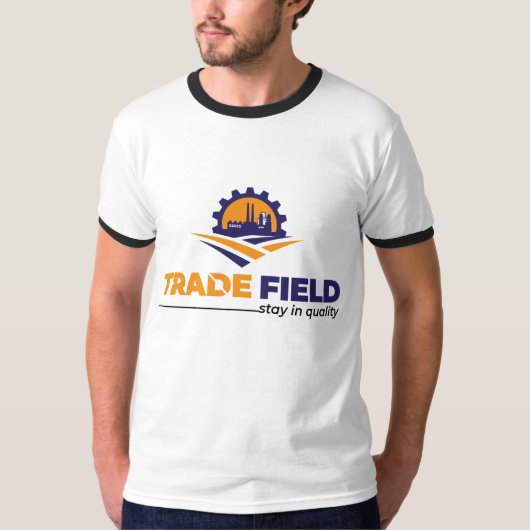 T-shirt basique ras-de-cou pour hommes (Devant)