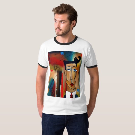 T-shirt basique ras-de-cou pour hommes (Devant entier)