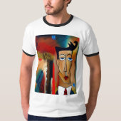 T-shirt basique ras-de-cou pour hommes (Devant)