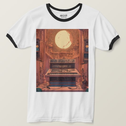 T-shirt basique ras-de-cou pour hommes (Design devant)