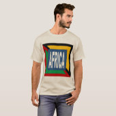 T-shirt basique sable DESIGN AFRICA (Devant entier)