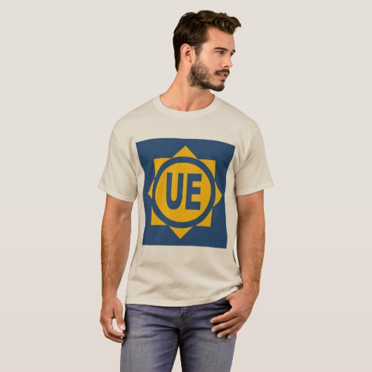 T-shirt basique sable hommes Design UE (Devant entier)