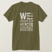T-Shirt basique unisexe ISD Nous honorons nos héro (Design devant)