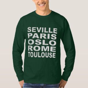T-shirt basique vert Design TOURISME EUROPE SPORT