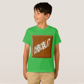 T-shirt basique vert trèfle CHOCOLAT BONBONS (Devant entier)