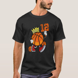 T-shirt Basket-ball 12e anniversaire pour filles garçons e