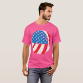 T-shirt Basket Ball 4 juillet Américain Drapeau Patrioti (Devant entier)