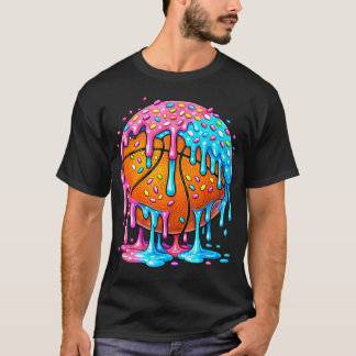 T-shirt Basket-ball à la glace qui coule