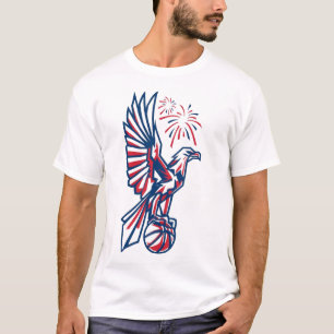 T-shirt Basket-ball Aigle Patriotique Aigle Américain