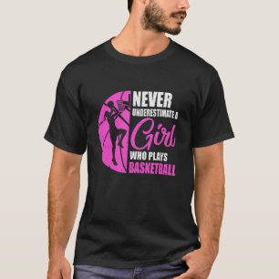 T-shirt Basket-ball amusant Art pour filles Ados jeunes Ba