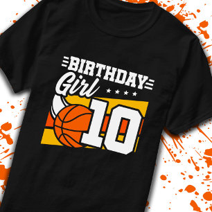T-shirt Basket-ball Anniversaire 10 ans Fille 10e annivers