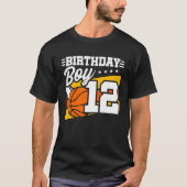 T-shirt Basket-ball Anniversaire 12 ans Garçon 12e anniver (Devant)