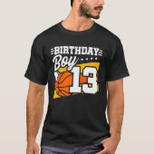 T-shirt Basket-ball Anniversaire 13 ans Garçon 13e anniver (Devant)