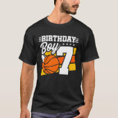 T-shirt Basket-ball Anniversaire 7 Année Garçon 7e Anniver (Devant)