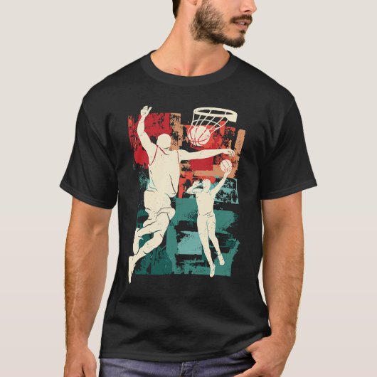T-shirt Basket-ball avec dunk (Devant)