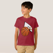 T-shirt Basket-ball avec panier (Devant entier)