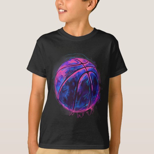 T-shirt Basket-ball Basketball Lover Dessin Waterc (Devant)