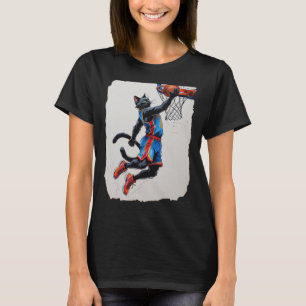 T-shirt Basket-ball Black Cat!
