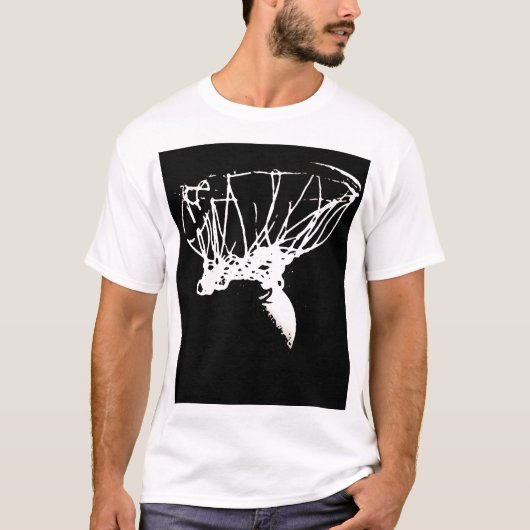 T-shirt Basket-ball Black White Pop Art (Devant)