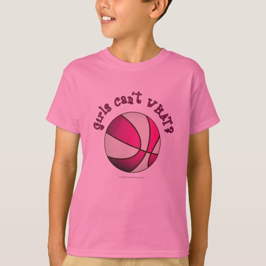 T-shirt Basket-ball - Blanc/Rose (Devant)