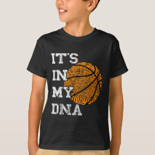 T-shirt Basket-ball C'est dans mon ADN empreintes digitale