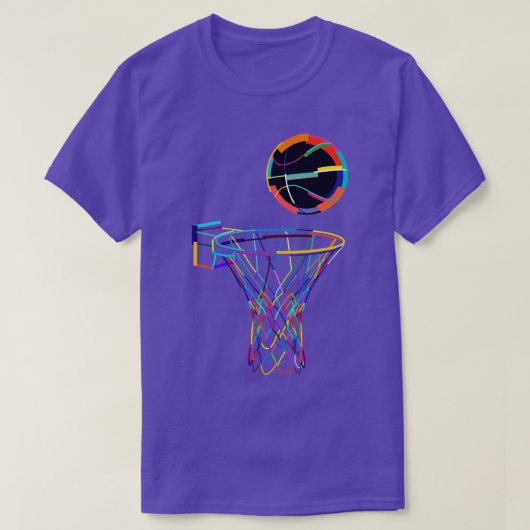 T-shirt Basket-ball coloré (Design devant)