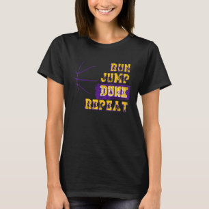 T-shirt basket-ball de rue cool vintage courir sauter dunk