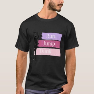T-shirt Basket-ball de saut de dunk de course vintage cool