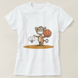 T-shirt Basket-ball de singe