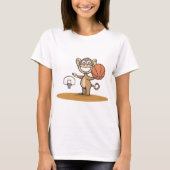 T-shirt Basket-ball de singe (Devant)