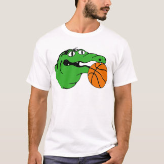 T-shirt BASKET-BALL de vitesse d'alligator aucuns mots
