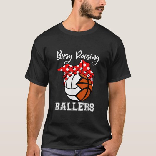 T-shirt Basket-ball de volley-ball amusant (Devant)