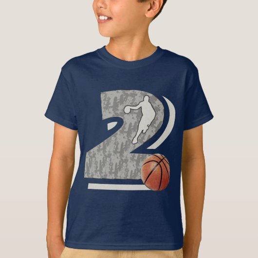 T-shirt Basket-ball du numéro 2 et conception de joueur (Devant)