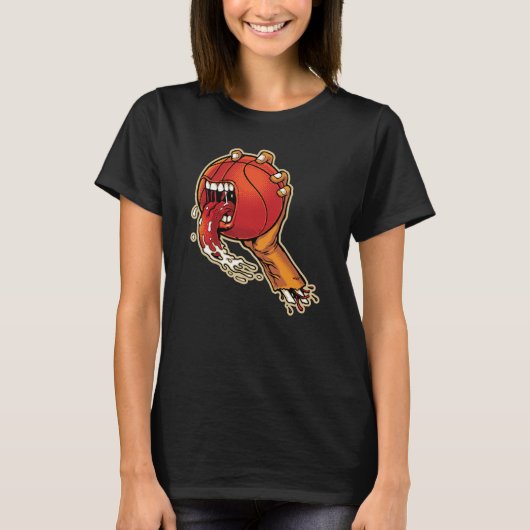 T-shirt Basket-ball effrayant (Devant)