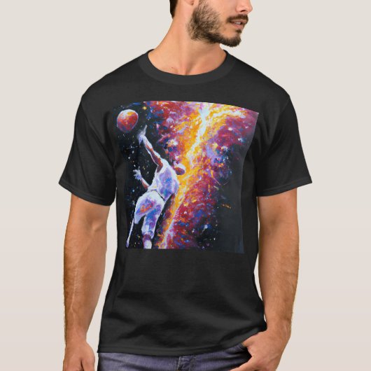 T-shirt Basket-Ball En Univers (Devant)