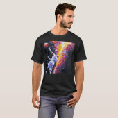 T-shirt Basket-Ball En Univers (Devant entier)
