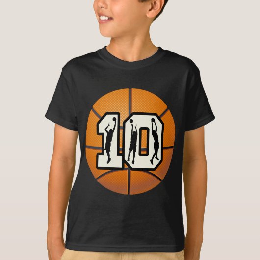 T-shirt Basket-ball et joueurs du numéro 10 (Devant)