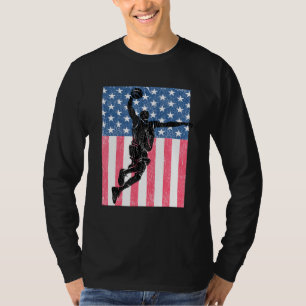 T-shirt Basket-ball États-Unis Vintage américain Drapeau 4