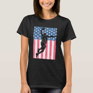 T-shirt Basket-ball États-Unis Vintage américain Drapeau 4