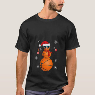 T-shirt Basket-ball féminin Snowman Santa Claus Christmas 