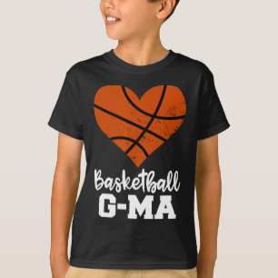 T-shirt Basket-ball G-Ma Fun Basketball Heart Grandma GeeM