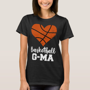 T-shirt Basket-ball G-Ma Fun Basketball Heart Grandma GeeM