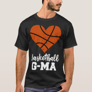 T-shirt Basket-ball G-Ma Fun Basketball Heart Grandma GeeM