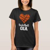 T-shirt Basket-ball Gia Basketball Heart Grandma Gia (Devant)
