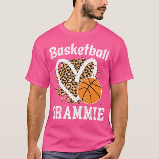 T-shirt Basket-Ball Grammie Leopard Grammie D'Un Basket-Ba (Devant)